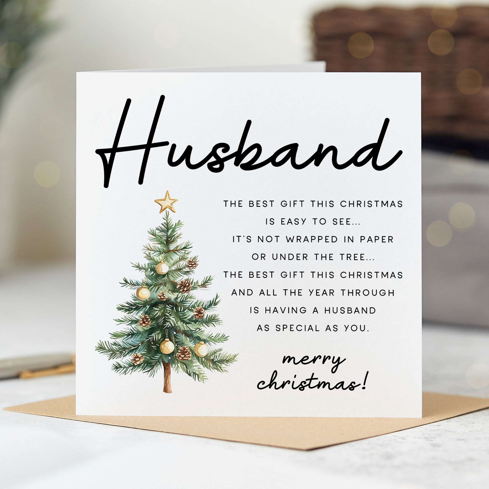 Husband is the Best Gift this Christmas | Christmas Poem Card 
