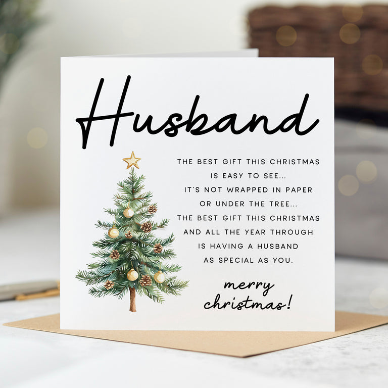 Husband the Best Gift is You Christmas Card