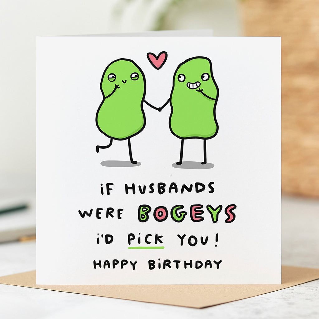 Husband Bogey Birthday Card