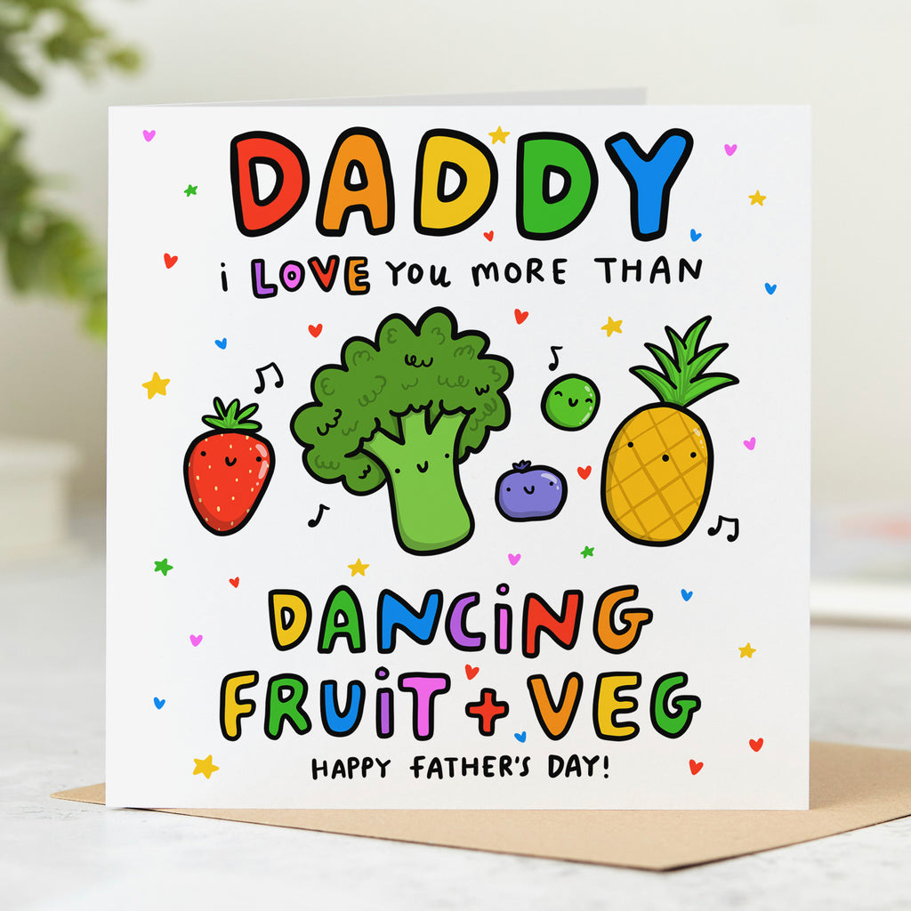 Dancing Fruit & Veg Father's Day Card