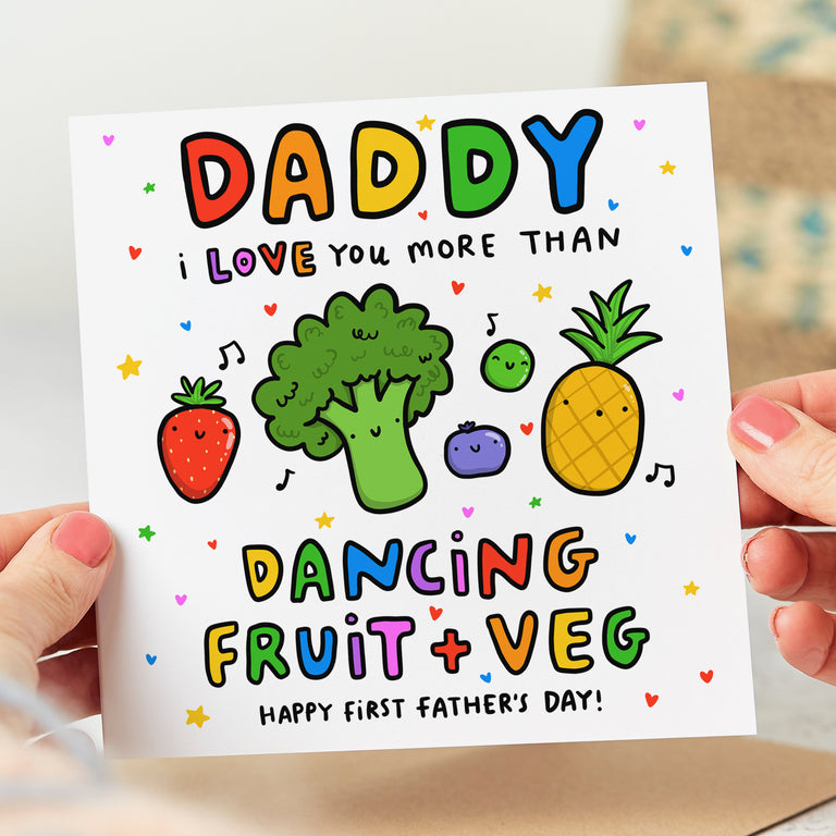 Dancing Fruit & Veg First Father's Day Card