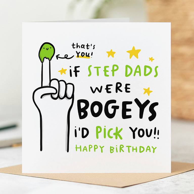 Step Dads Were Bogeys Birthday Card