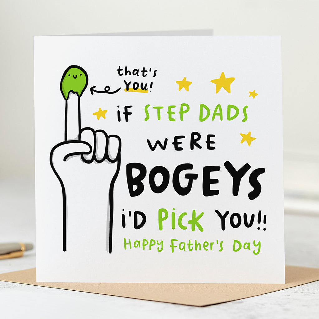 Step Dad Bogey Father's Day Card