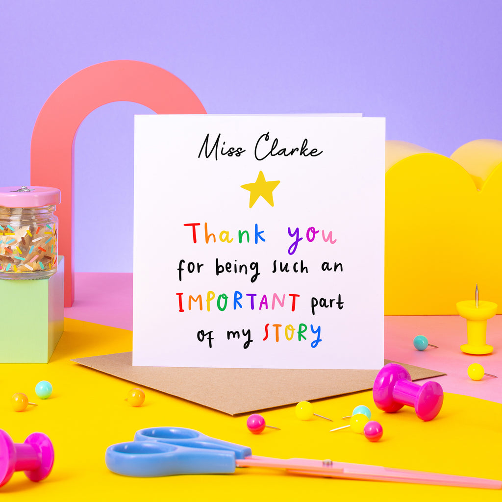 Personalised Thank You Card - Part of My Story