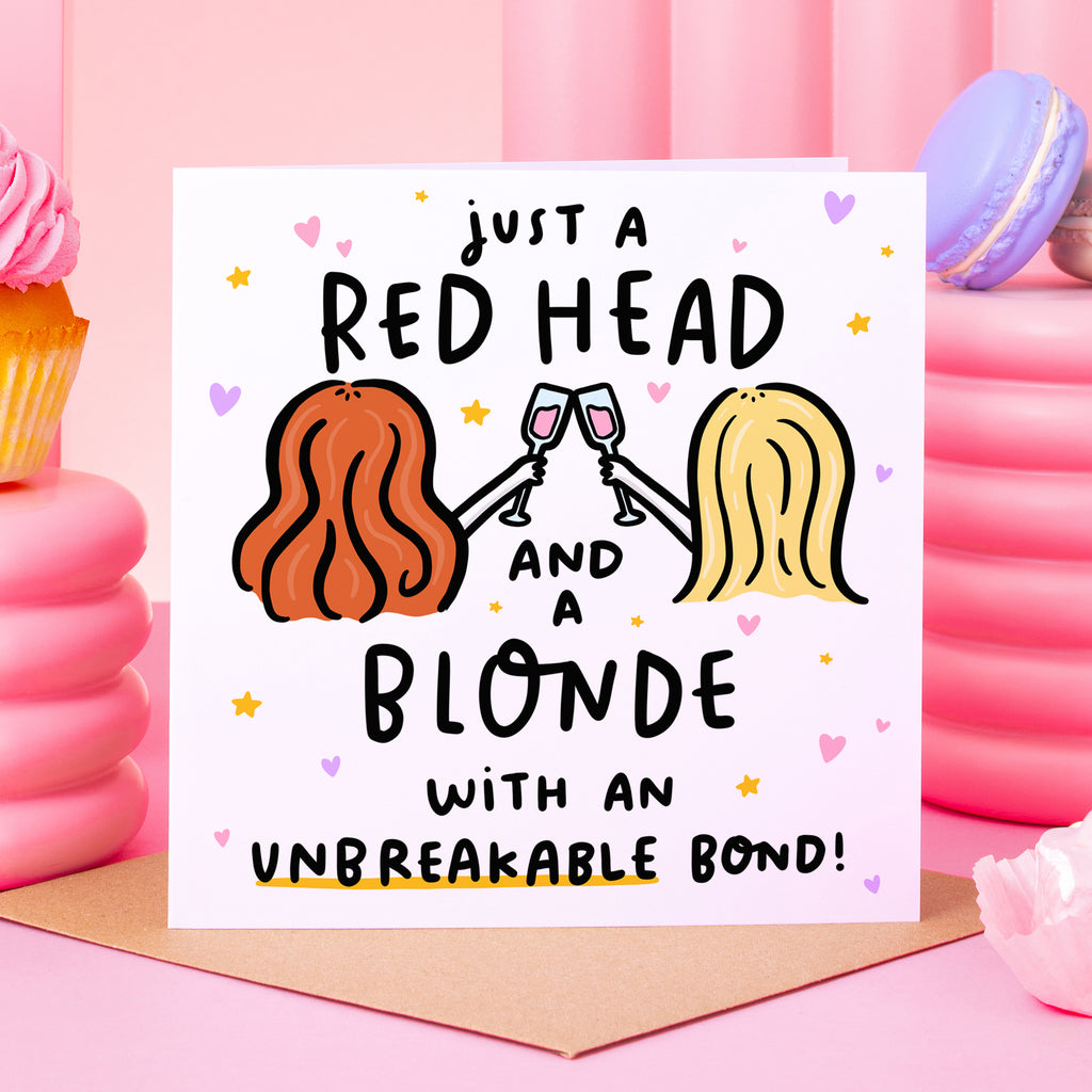Red Head and Blonde with Unbreakable Bond Card