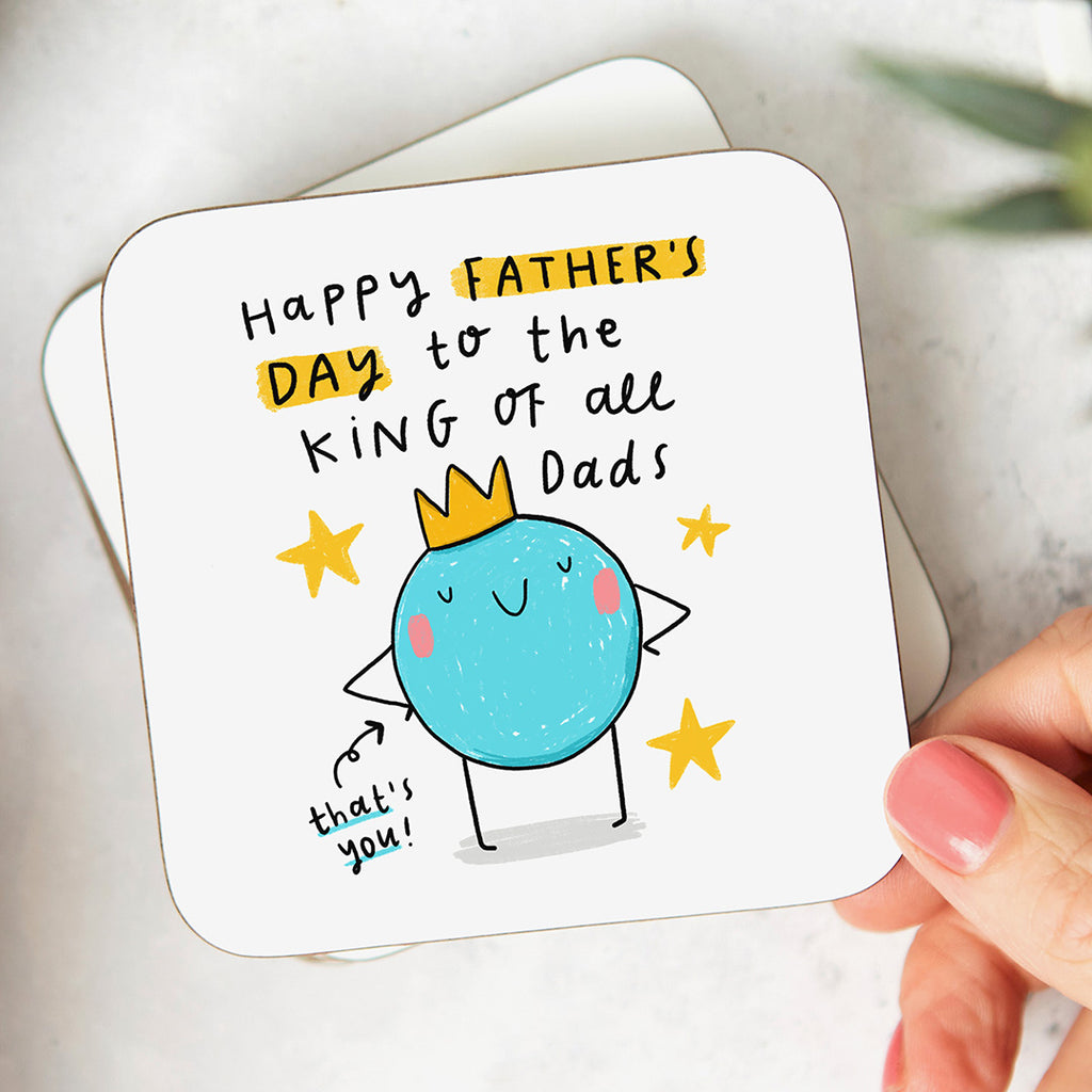 King Of All Dads Father's Day Coaster