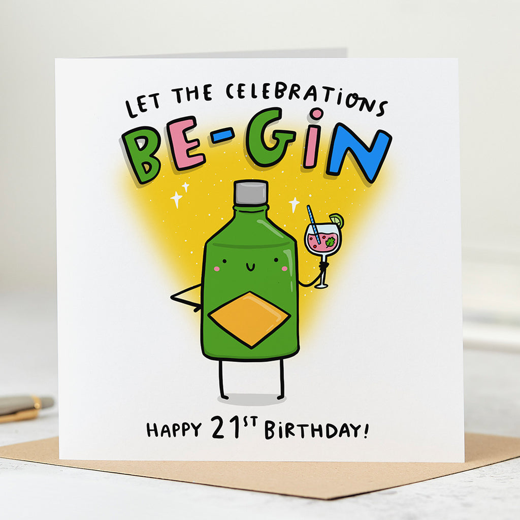 Celebrations Be-Gin 21st Birthday Card