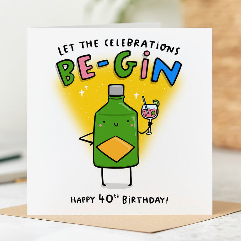 Celebrations Be-Gin 40th Birthday Card