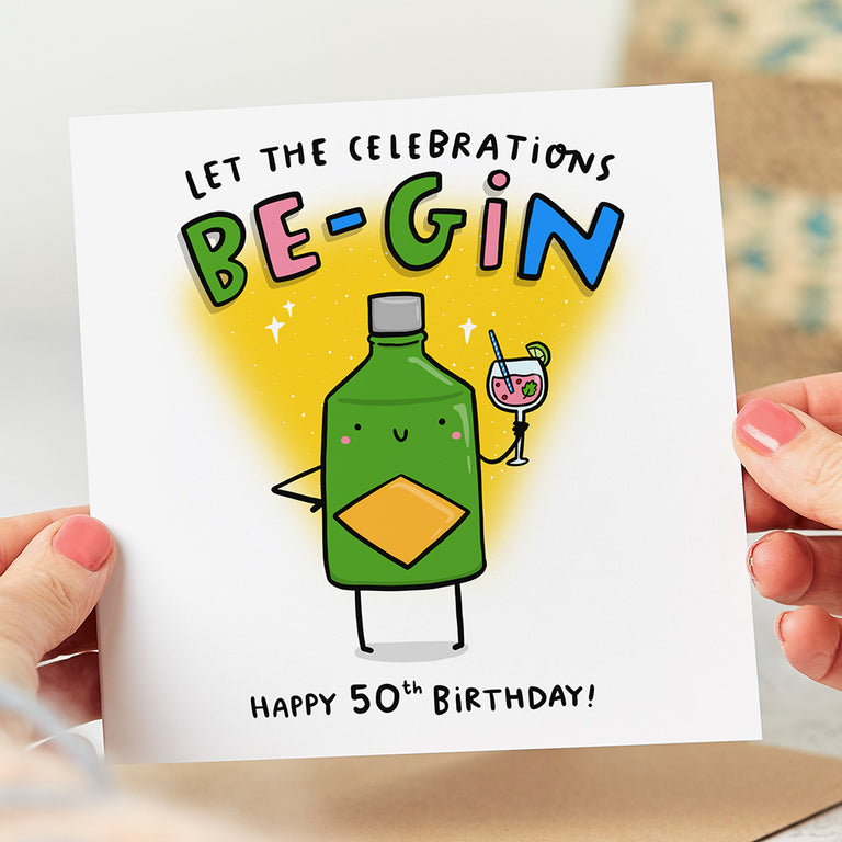 Celebrations Be-Gin 50th Birthday Card
