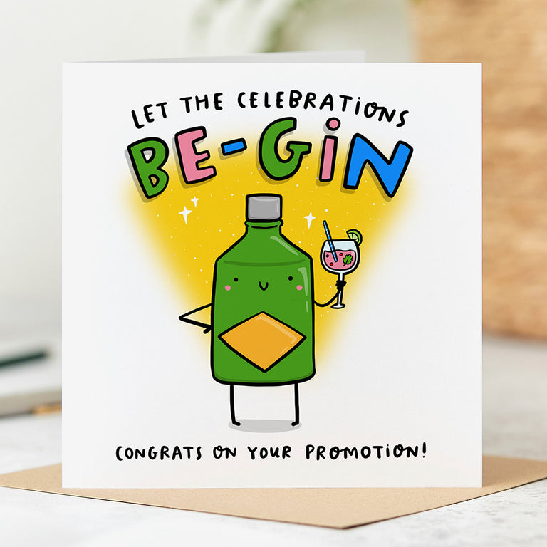 Celebrations Be-Gin Promotion Card