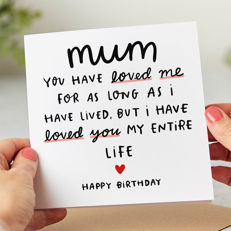 Mum Loved You Birthday Card