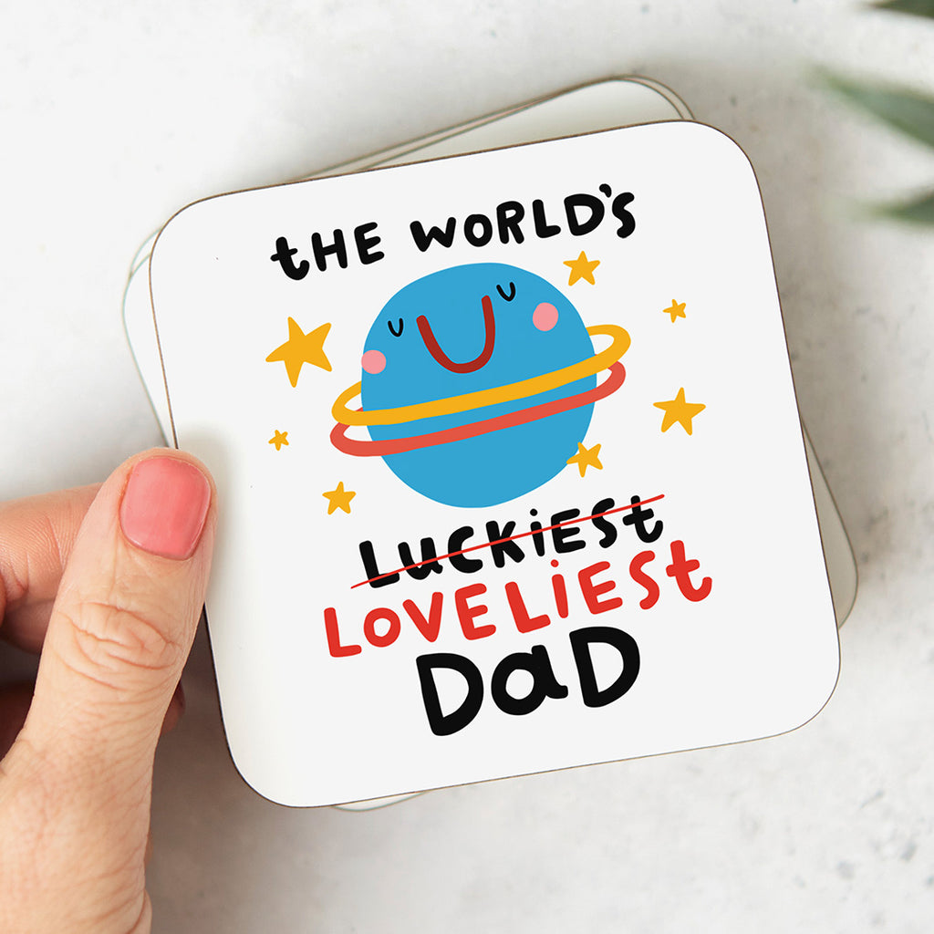 Dad World's Luckiest Coaster