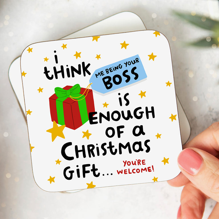 Boss Enough - Christmas Coaster