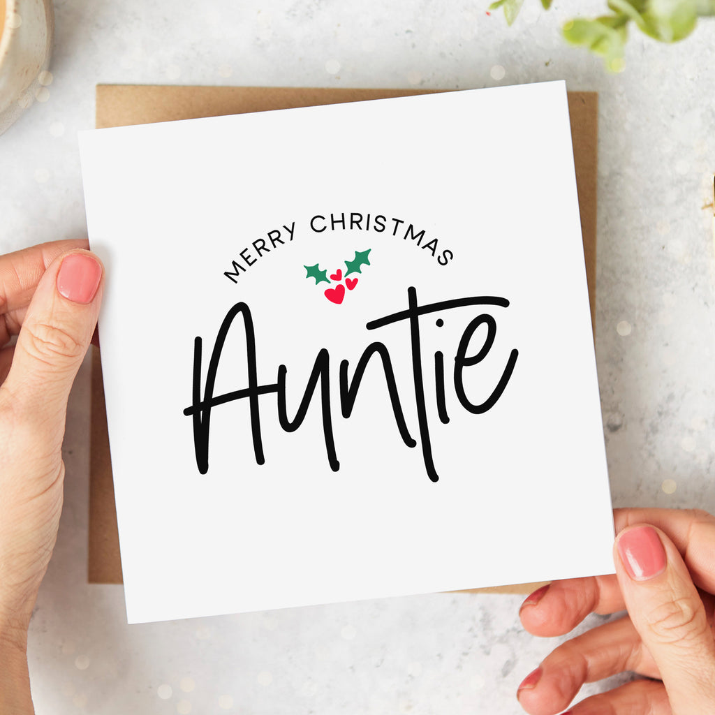 Auntie Merry Christmas Card
