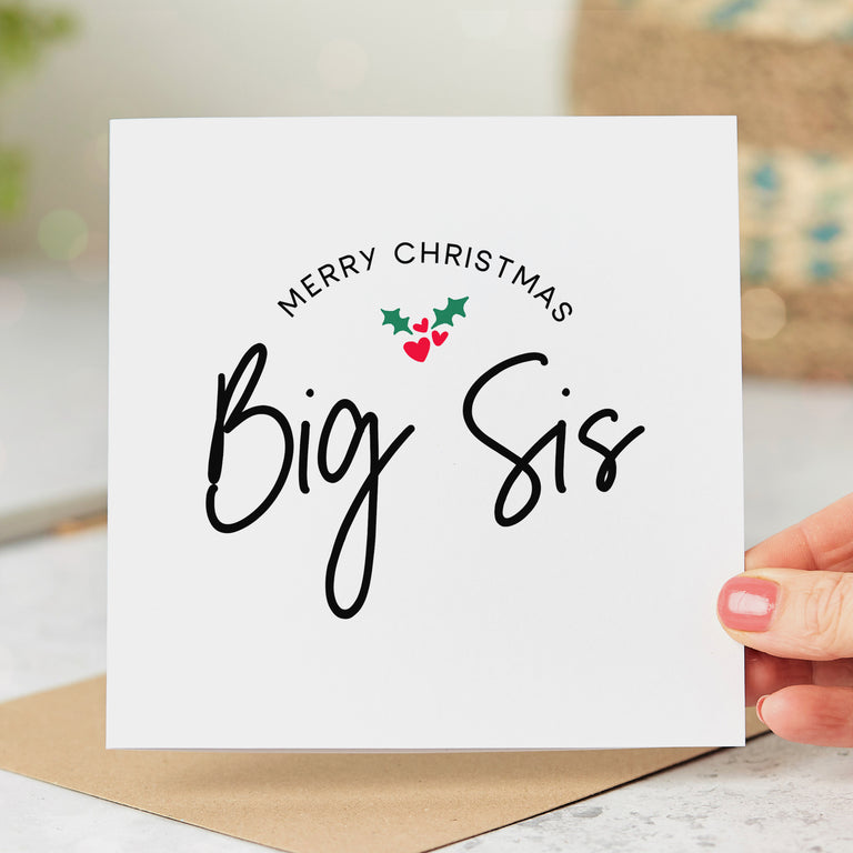 Big Sis Merry Christmas Card