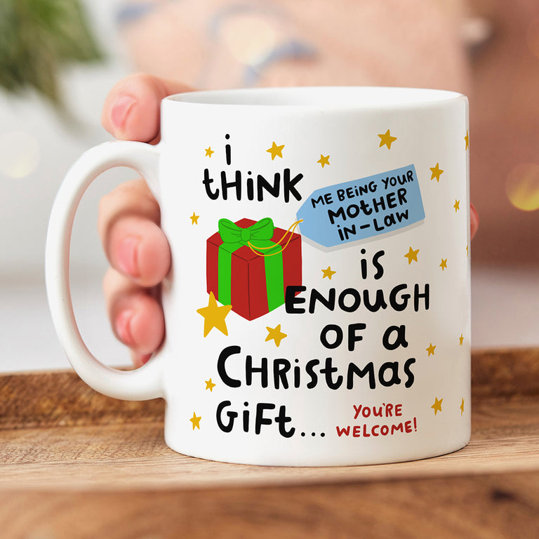 Personalised Christmas Mug - Mother-In-Law Enough