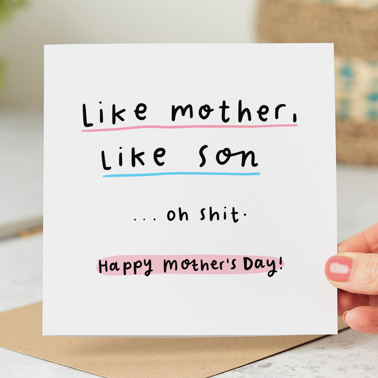 Like Mother Like Son Mother's Day Card