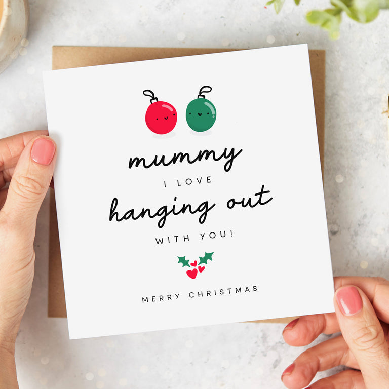 Mummy Hanging Out Christmas Card