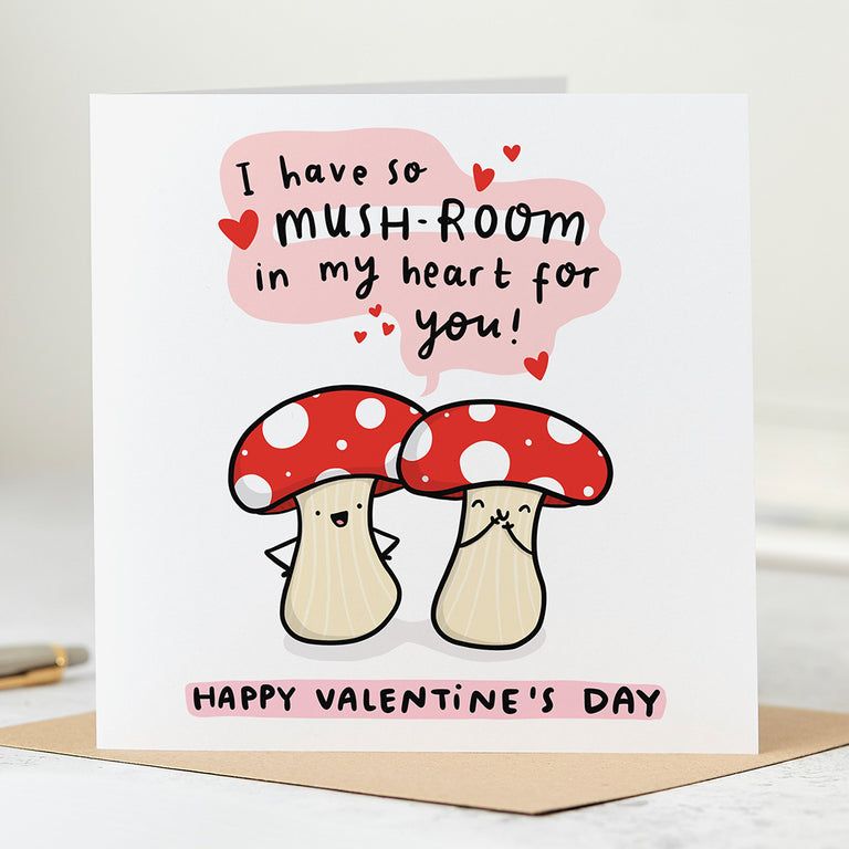 Mush-Room In My Heart Valentine's Card