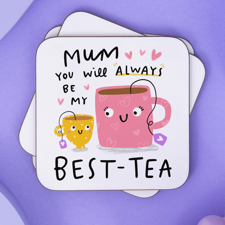 Mum My Best-Tea Coaster