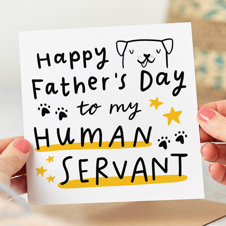 Human Servant From The Dog Father's Day Card