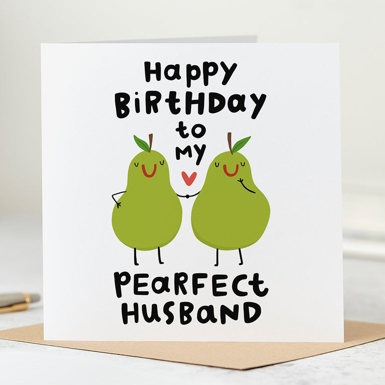 Husband Pear-fect Birthday Card