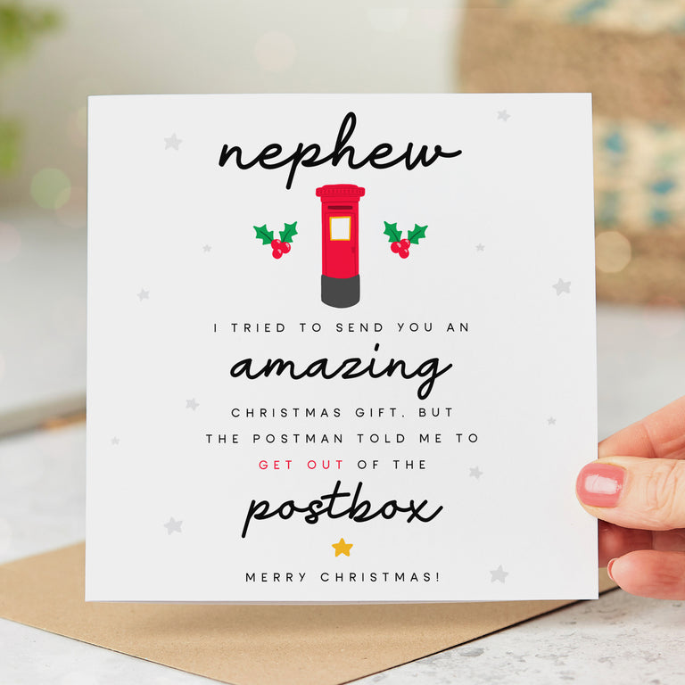 Nephew Postbox Christmas Card