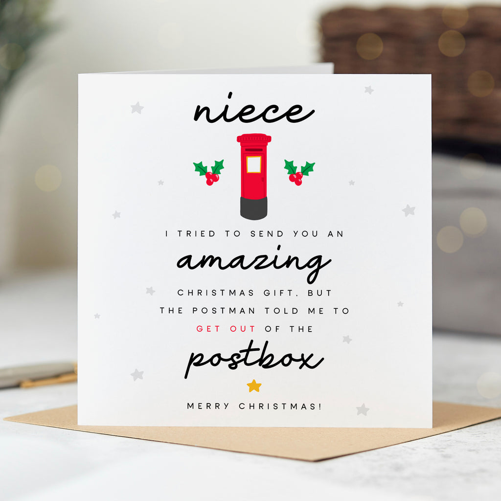 Niece Postbox Christmas Card