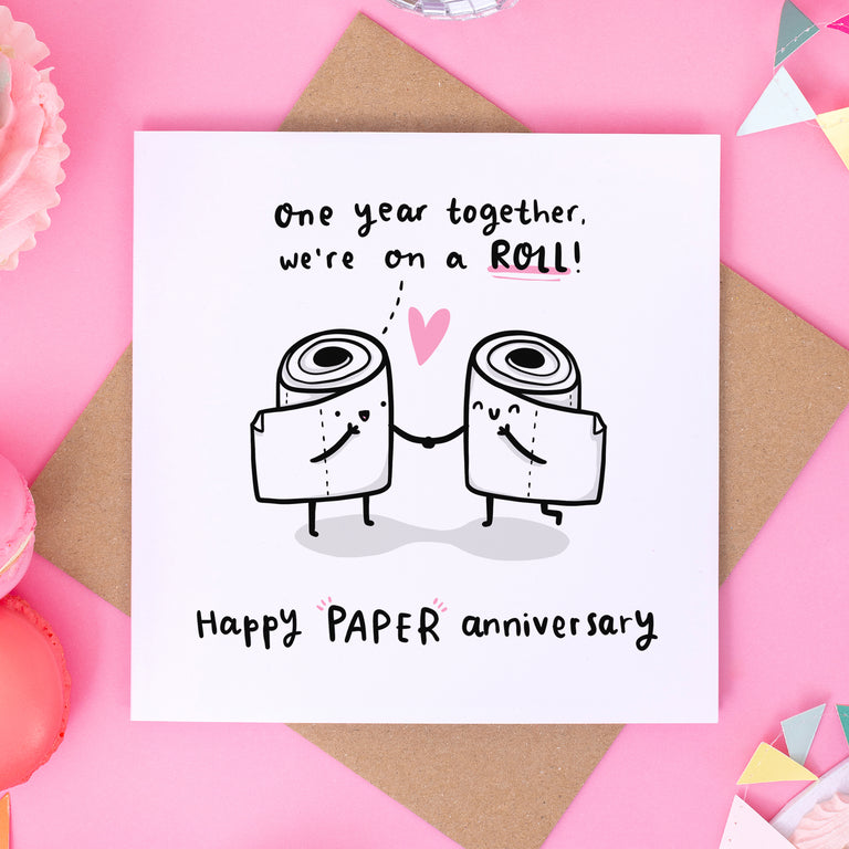 1st Anniversary Card - On A Roll