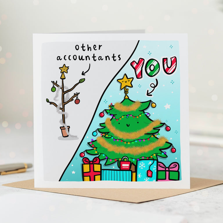 Accountant Christmas Tree Card