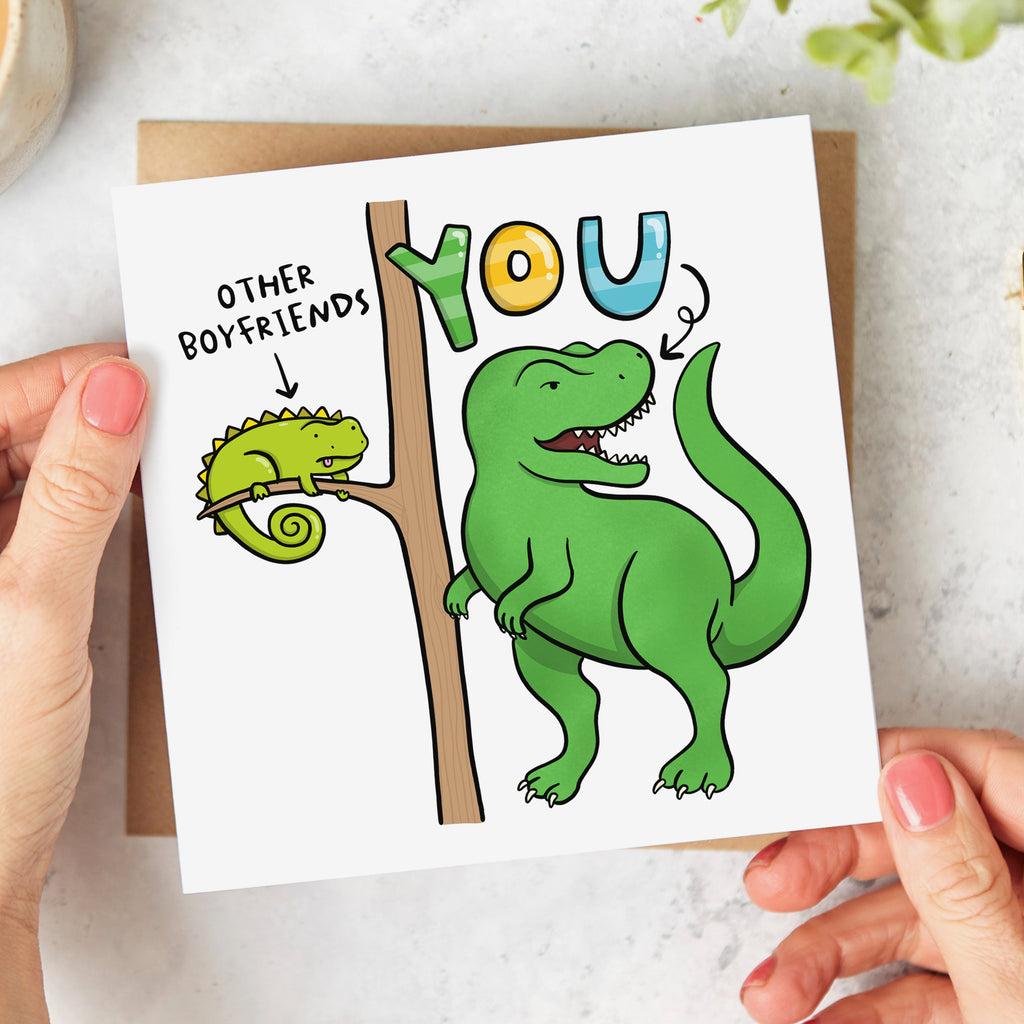 Other Boyfriends and You Dinosaur Card