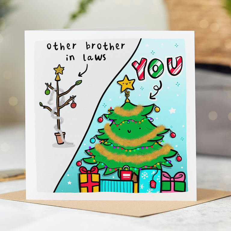 Brother in Law Christmas Tree Card
