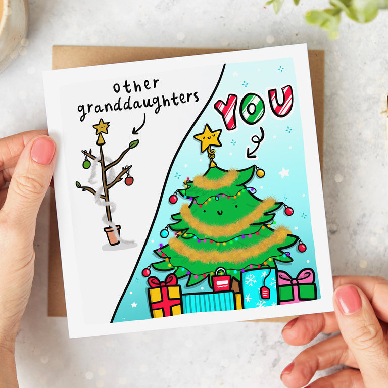Granddaughter Christmas Tree Card