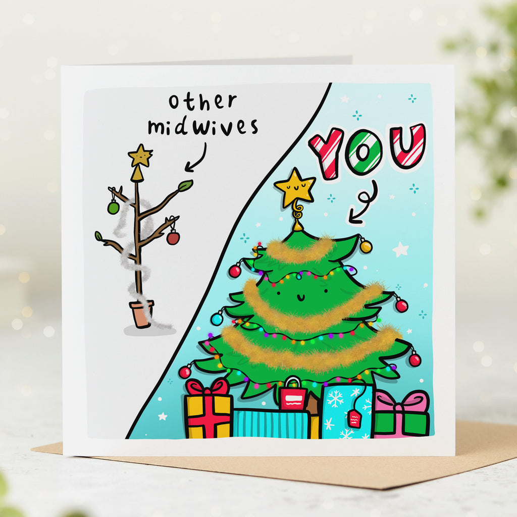 Midwife Christmas Tree Card