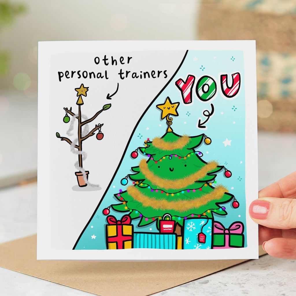 Personal Trainers and You Christmas Tree Card