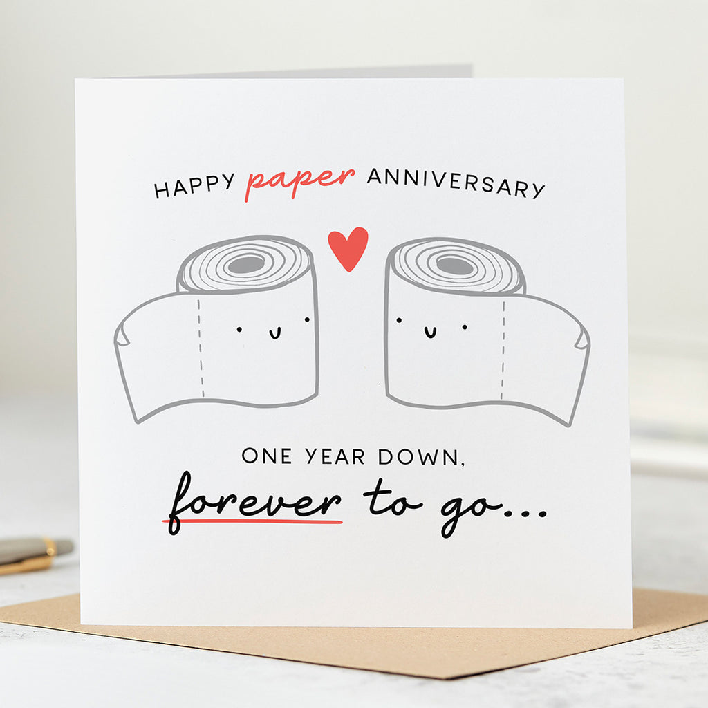 1st Anniversary Card - Paper