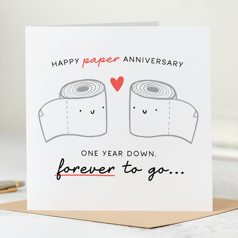 1st Anniversary Card - Paper