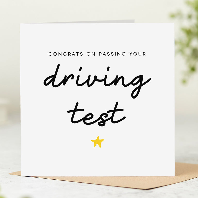 Passing Driving Test Congrats Card