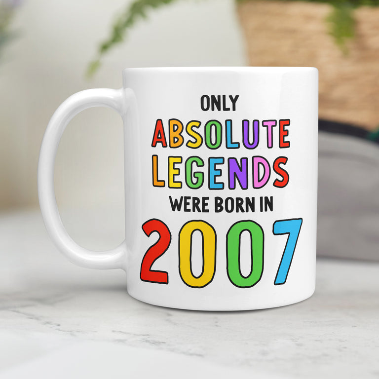 Personalised 18th Birthday Mug - 2007 Absolute Legends