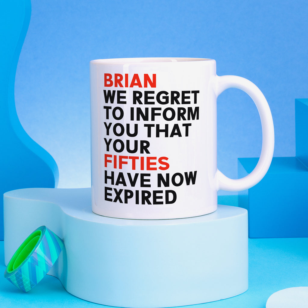 Personalised 60th Birthday Mug - Fifties Expired