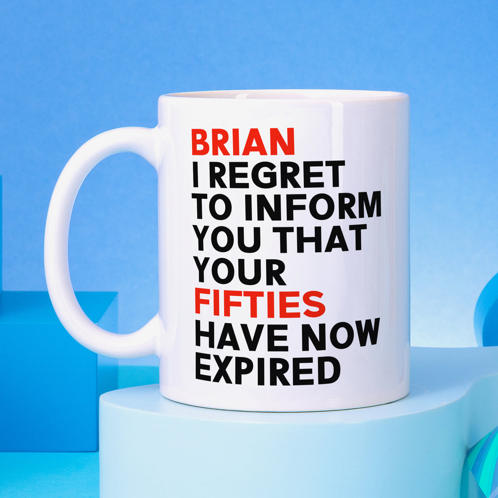 Personalised 60th Birthday Mug - Fifties Expired