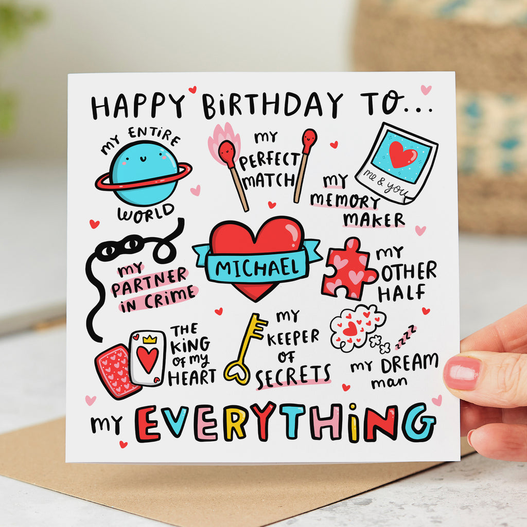 My Everything King of My Heart Birthday Card