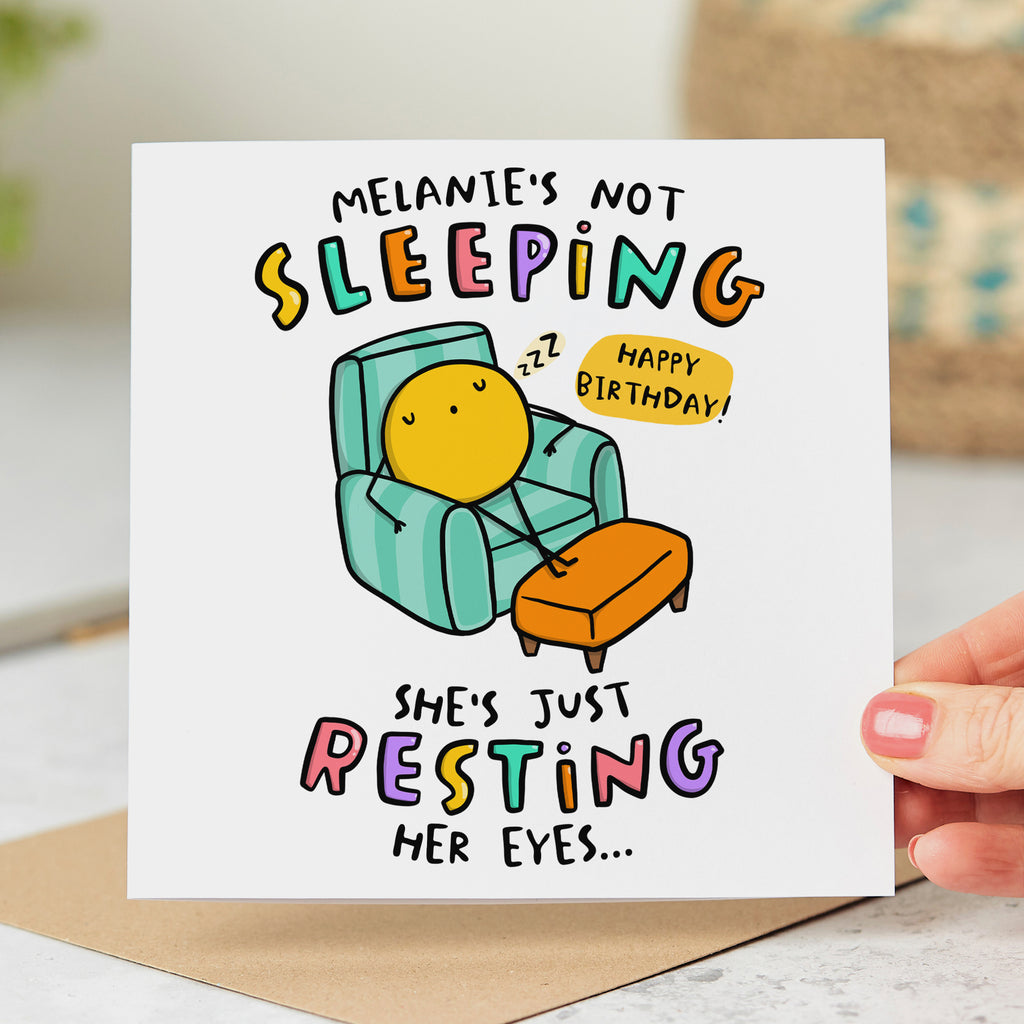 Personalised Birthday Card - Not Sleeping