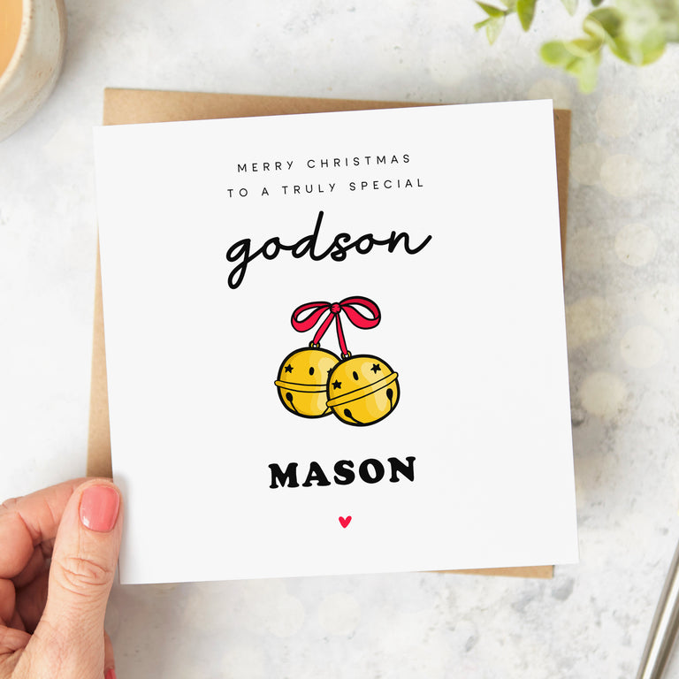 Godson Truly Special - Personalised Christmas Card