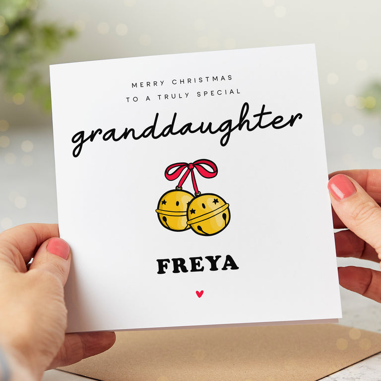 Granddaughter Truly Special - Personalised Christmas Card