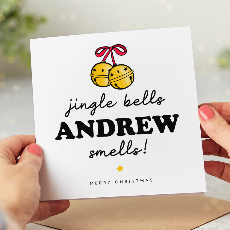 Jingle Bells Smells - Personalised Christmas Card