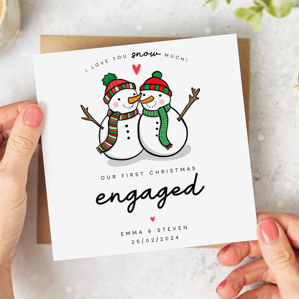 Our First Christmas Engaged Card