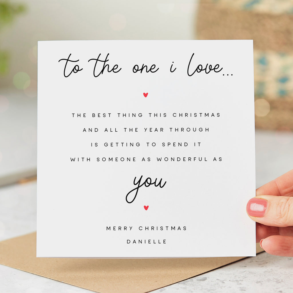 The One I Love - Personalised Christmas Card