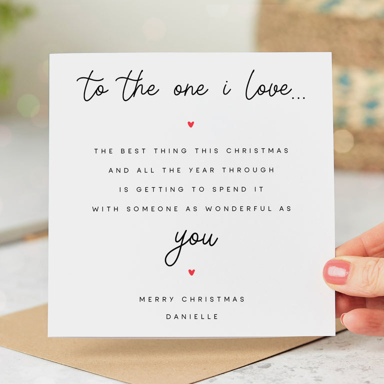 The One I Love - Personalised Christmas Card