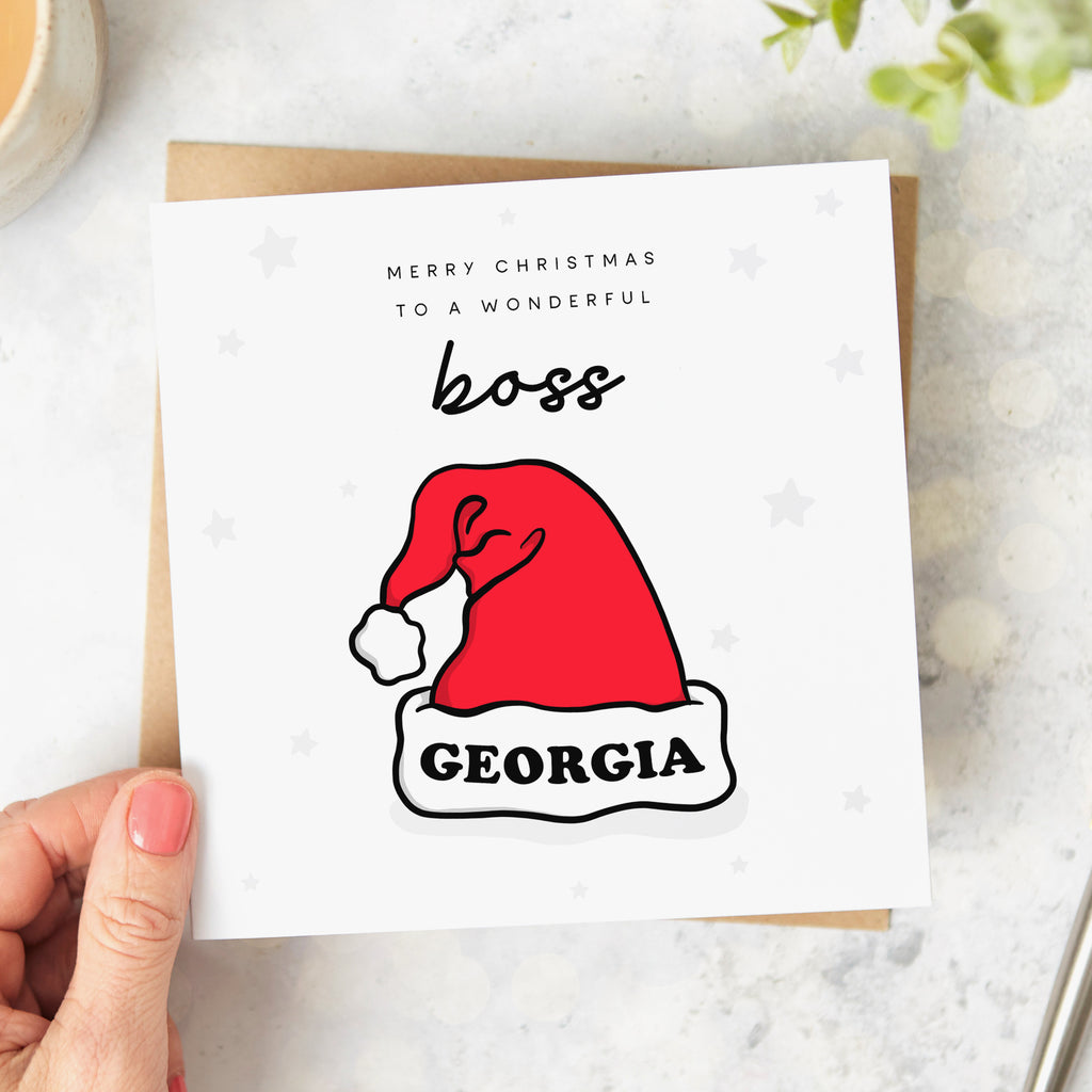 Boss Wonderful Personalised Christmas Card